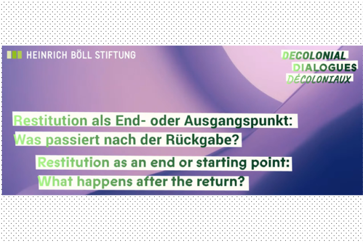 Screenshot of theYoutube record "Restitution as an end or starting point: What happens after the return?""