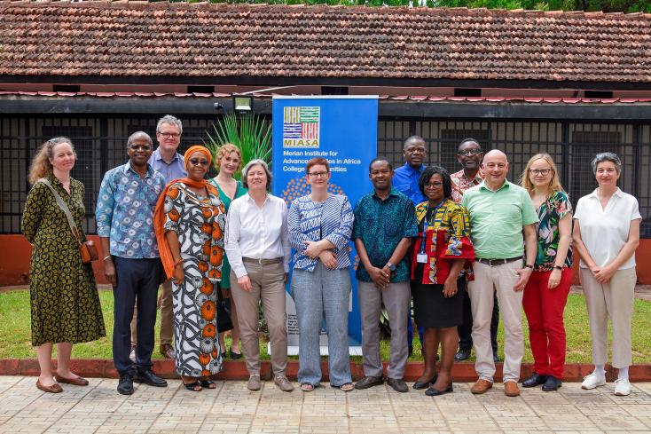 Gruppenbild der Delegation der Universität Freiburg an der Universität Ghana, 29.2.2024.