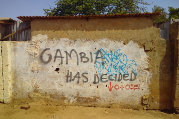 Graffiti: "Gambia has decided"