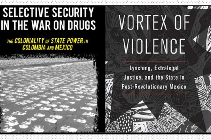 Buchcover „Selective Security in the war on drug" und „Vortex of violence"