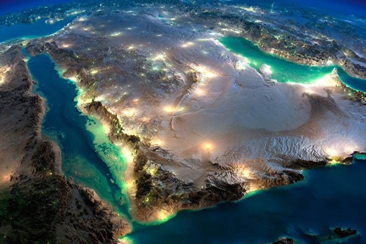 Satellite image of the Arabian Peninsula
