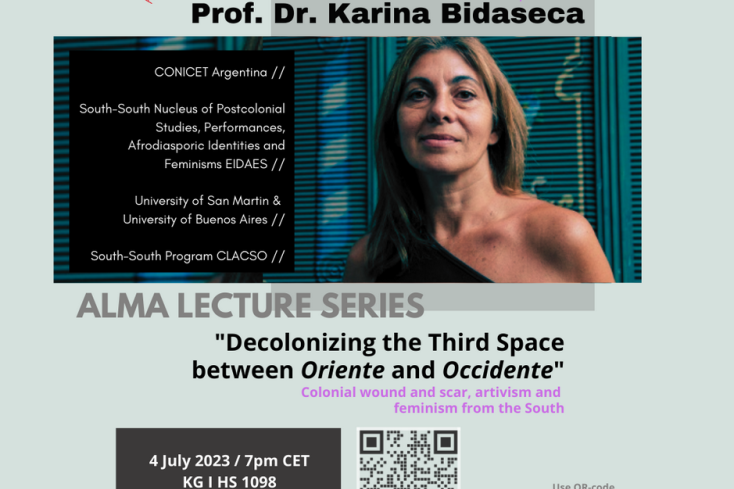 Flyer of the event: Between "Orient" and "Occident" 