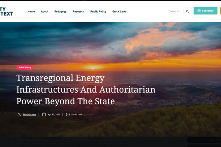 Foto Blogeintrag zu neuen Forschungsergebnisse: Transnationale Energieinfrastrukturprojekte