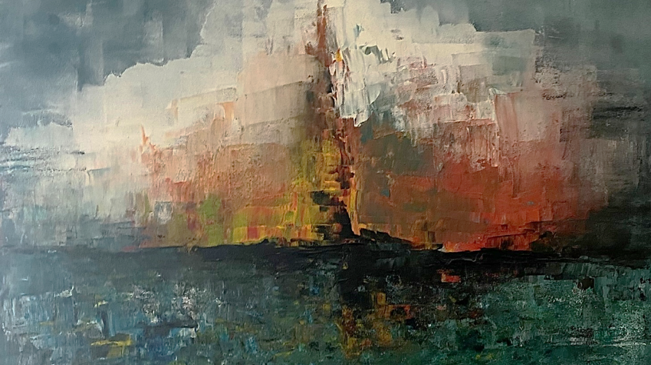 Malerei “Fronteras extractivas”, Acryl auf Leinwand